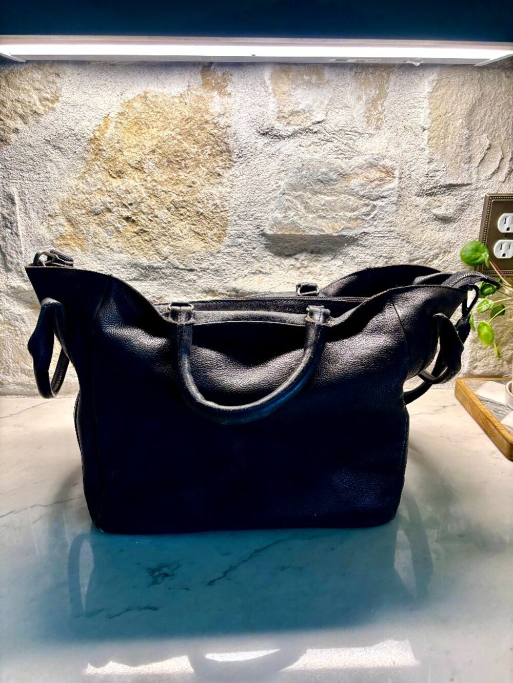 Free People Large Distressed Leather Tote